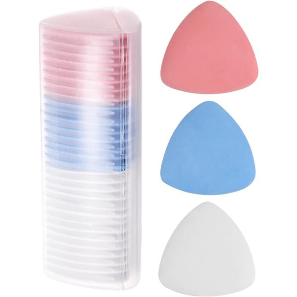 Tailors Chalk - 30 Pcs - New - White, Red & Blue - New