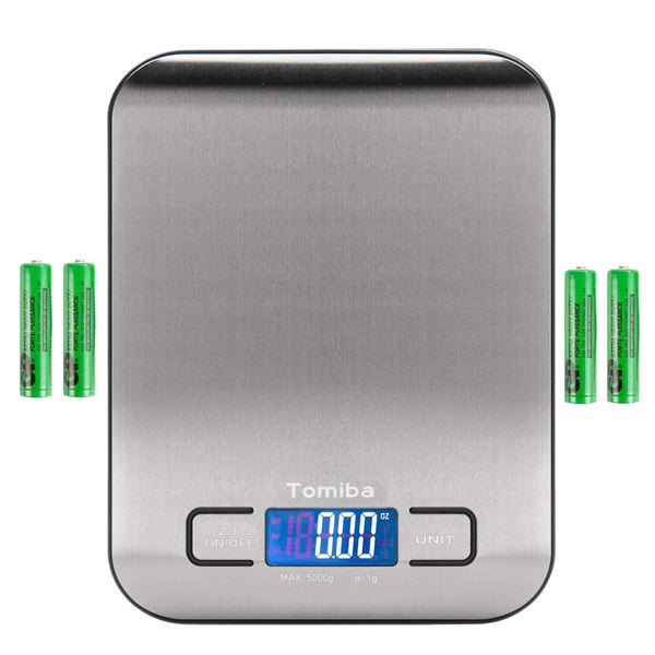 Multifunction Digital Kitchen Scale - Stainless Steel - Battery Operated - 5kg - New
