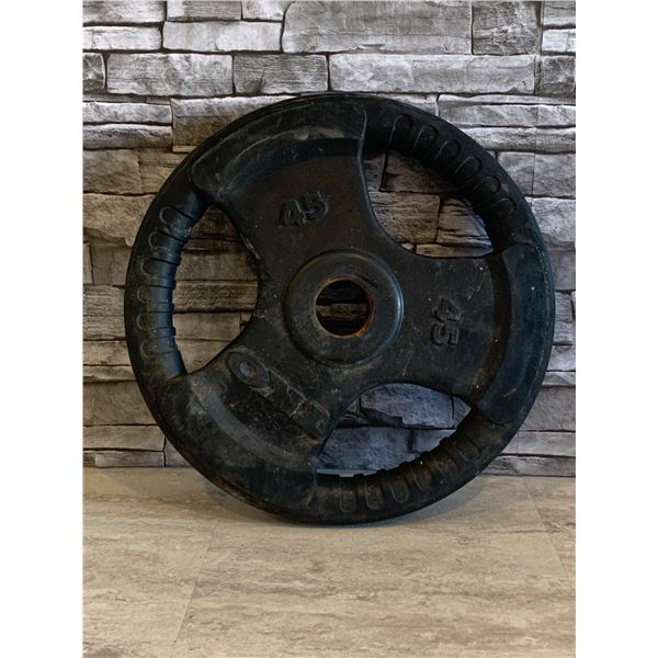 TKO Rubber Tri-Grip Weight Plate - 45 lbs