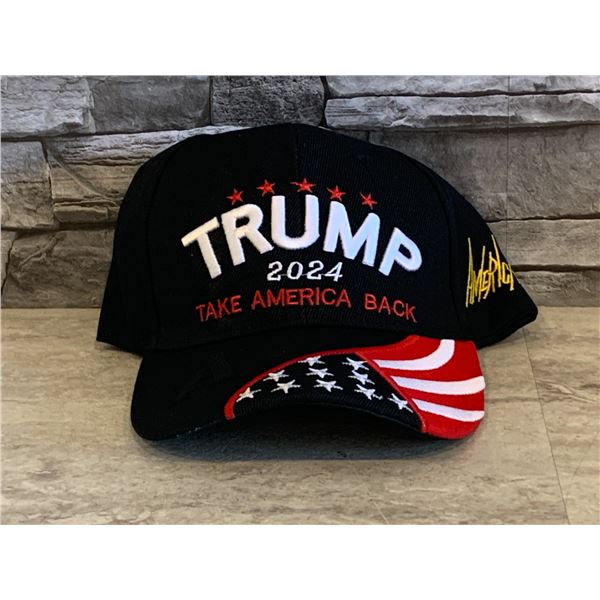 Trump 2024 "Take America Back" Cap - Black - Size: 7-7 5/8 - New