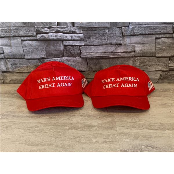"Make America Great Again Cap" - Red - 2 Pack - Size Medium - Large - New