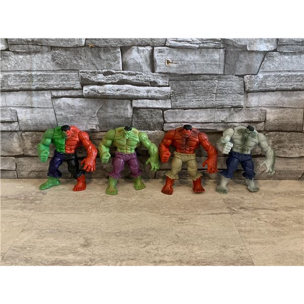 Assorted Hulk Figurines - 4 Pcs - 5" - New