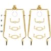 Image 1 : Adjustable Lamp Harp Kit - Fit 3/8 IP - Set of 2 - Gold Colour - New