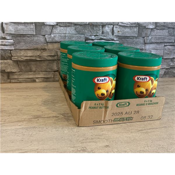 Lot of 6 - Kraft Smooth Peanut Butter 2 Kg BB Aug 28 2025 - Brand New