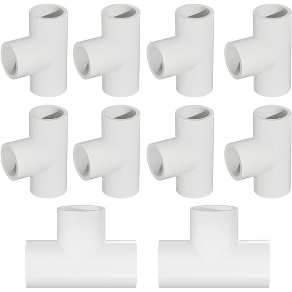 Tee PVC Fitting - 1" - 10 Pcs - New