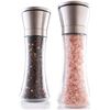 Image 1 : Salt and Pepper Grinder Set - Refillable Stainless Steel Shakers with Adjustable Coarse Mills - New