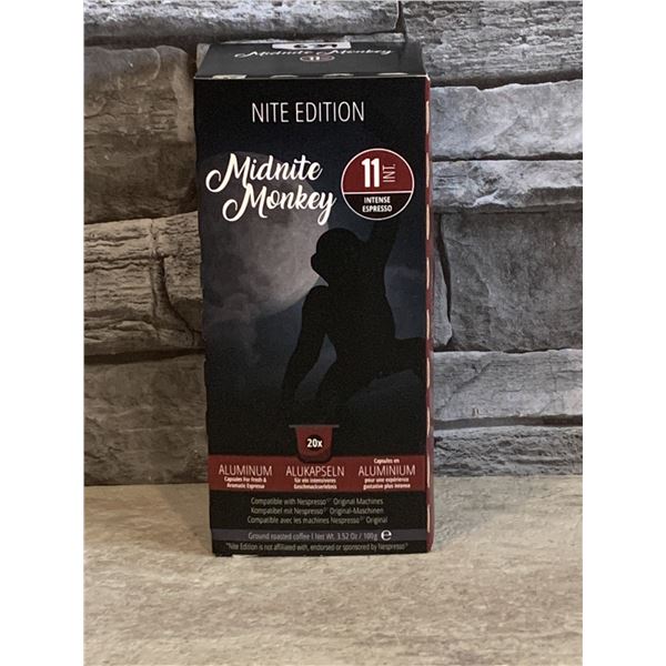 Nite Edition - Midnite Monkey - Intense Espresso - 20 Pods - BB: 28/08/2025 - New