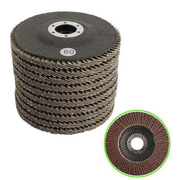 Angle Grinder Sanding Disc - 4" - 60 Grit - 10 Pcs - New