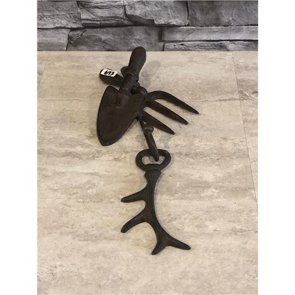 Cast Iron Trowel & Fork Hook