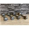 Image 1 : Lot of 4 - Cast Iron Hex Dumbbells - 5lbs each