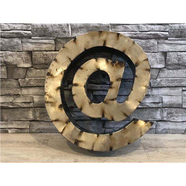 Large Decorative "@" Metal Sign - 14"