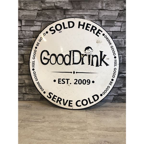 Large Decorative "Good Drink" Metal Sign - 20"