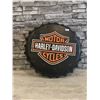 Image 1 : Large "Harley Davidson" Aluminum Bottle Cap Wall Sign - 16"
