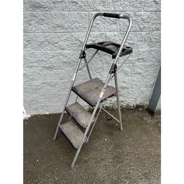 Werner Steel 3 Step with Plastic Tray Folding Ladder