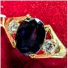 Image 2 : 10K(1.2G), SAPPHIRE (0.5CT), DIA (0.06CT)RING, SIZE 6.5, APPRAISED INSURANCE VALUE $2100
