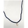 Image 2 : $10K(6.4G), LAB DIAMOND (0.4CT), SAPPHIRE (25CT)NECKLACE 16", APPRAISED VALUE $1000
