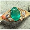 Image 1 : 10K(1.27G),  EMERALD (0.4CT), DIAMOND (0.04CT) RING, SUGGESTED RETAIL VALUE $1250