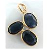 Image 1 : 10K(1.08G), (BLUE SAPPHIRE 3.3CT)PENDANT, APPRAISED INSURANCE VALUE $1000