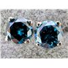 Image 1 : 14K(LAB BLUE DIAMOND) (0.24CT)EARRING, SUGGESTED RETAIL VALUE $800