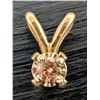 Image 1 : 14K(0.2G), (LAB PINK DIAMOND 0.03CT)PENDANT, SUGGESTED RETAIL VALUE $350