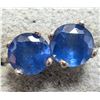 Image 1 : 14K WHITE GOLD BLUE SAPPHIRE 0.9CT   EARRINGS, SUGGESTED RETAIL $600