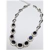 Image 2 : SILVER 8.53G SAPPHIRE 3.2CT 7.5"  BRACELET, SUGGESTED RETAIL VALUE $600