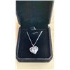 Image 1 : NEW 925S 3.0CT SIMULATED DIAMOND (CZ) HEART NECKLACE, ADJUSTABLE 16"-18" LONG, MOUNTED IN 925