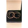 Image 3 : NEW 18K GOLD PLATED 40.0MM DOUBLE HOOP EARRINGS