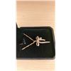 Image 2 : NEW 14K GOLD PLATED 33.0MM SIMULATED DIAMOND (CZ) BOW NECKLACE, CHAIN 18" LONG