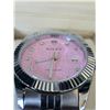 Image 2 : ROLEX DATE-JUST PINK DIAL WITH ROLEX INSCRIPTIONS AND DIAMOND INDEXES ROLEX REPLICA WATCH