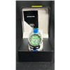 Image 2 : MEN-S ERNEST FERDINAND WATCH WITH GLOBAL DIAL & STAINLESS STEEL BAND IN BOX: 3ATM WATER RESISTANT