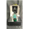 Image 2 : MEN'S ERNEST FERDINAND DAY/DATE WATCH WITH LEATHER STRAP IN BOX: 3ATM WATER RESISTANT