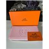 Image 1 : LADIES PINK HERMES WALLET - BRAND NEW REPLICA