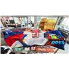 Image 5 : 5 SHELVES OF CONTENTS - MARIO BLANKET, MARIO ALARM CLOCK, CUTLERY, STATIONARY & MORE