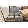 Image 2 : DREW FULL SIZE GREY LINEN BED FRAME *NEW ASSEMBLED*