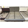 Image 2 : ZANE QUEEN SIZE GREY BED FRAME *NEW ASSEMBLED*