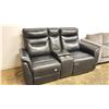 Image 1 : 3-PC ELECTRIC LEATHER RECLINING THEATER SOFA WITH STORAGE & CUPHOLDERS (NO POWER CORDS,