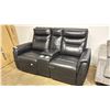 Image 2 : 3-PC ELECTRIC LEATHER RECLINING THEATER SOFA WITH STORAGE & CUPHOLDERS (NO POWER CORDS,