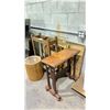 Image 2 : ASSORTED ANTIQUES INCLUDING; END TABLE, FOLDING BAMBOO TABLE/PLANTER BASE & MORE