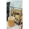 Image 3 : ASSORTED ANTIQUES INCLUDING; END TABLE, FOLDING BAMBOO TABLE/PLANTER BASE & MORE