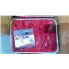 Image 2 : (2) RED FLEECE LINED HEATED BLANKETS WITH 3 HEATING LEVELS