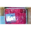 Image 2 : (2) RED FLEECE LINED HEATED BLANKETS WITH 3 HEATING LEVELS