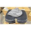 Image 2 : CASE OF BLACK MEMORY FOAM SEAT CUSHIONS WITH GREY ZIP UP COVER