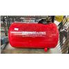 Image 2 : SHELF OF ASSORTED TOOLS INCLUDING; MOTOMASTER PORTABLE AIR TANK, 5" DROP 2/5" HITCH ATTACHMENT,