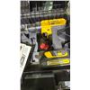 Image 2 : SHELF OF ASSORTED CORDLESS TOOLS INCLUDING; RYOBI DRILL WITH BATTERY, SKIL DRILL & FLASHLIGHT (NO