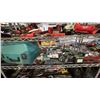 Image 1 : SHELF OF ASSORTED MAKITA TOOLS INCLUDING; CIRCULAR SAW, CORDLESS ANGLE GRINDER, CORDLESS DRILL &