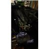 Image 2 : SHELF OF ASSORTED TOOLS INCLUDING; RIDGID CORDLESS DRILL WITH BATTERY, HITACHI CORDLESS DRILL WITH
