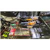 Image 2 : SHELF OF ASSORTED ITEMS INCLUDING; RADIOS, COMBO RATCHET & SOCKET SET, GPS TRACKERS WITH MAGNETIC