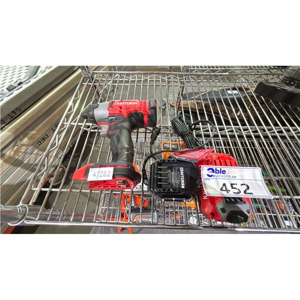CORDLESS CRAFTSMAN DRILL WITH BATTERY & CHARGER