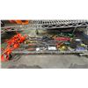 Image 1 : SHELF OF ASSORTED HAND TOOLS & RATCHET STRAPS